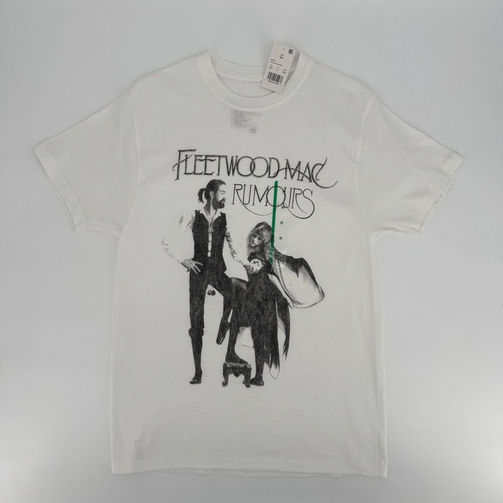 Fleetwood Mac Rumours Graphic T-Shirt Mens Medium White Cotton NWT